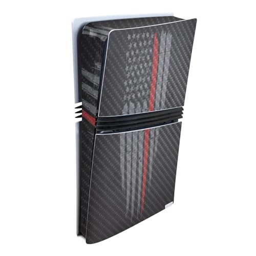 Carbon Fiber Gaming Skin Compatible with Sony PlayStation 5 PS5 Pro Console - T…