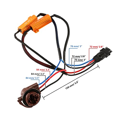 2PCS Car LED Bulb Resistor Canbus Decoder Load 50W ohm Anti-Flashing