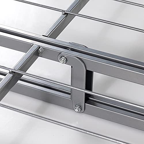 ZINUS No Assembly Metal Box Spring / 4 Inch White Mattress Foundation