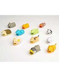 Animal Cable Charger Protector 12 Pack Accesorios Bites, Lindo Pet Cable de Carga Saver para iPhone y Samsung USB Cord, Regalo