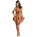 Disiao Indian Princess Costume for Teen Girl Women Halloween, Brown, Size Large