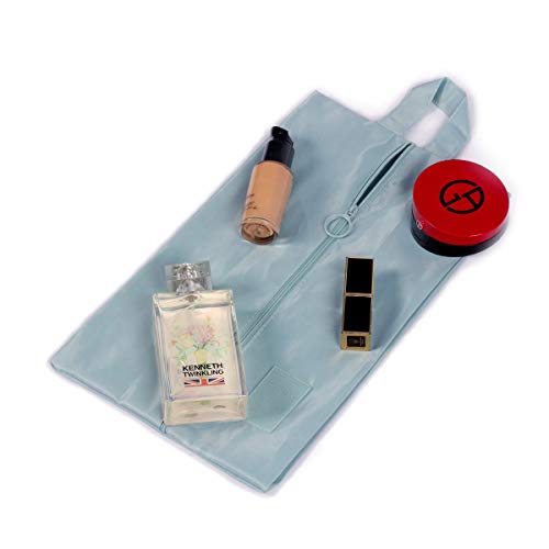 ZAIXU Portable Nylon Travel Shoe Bags with Zipper Closure (Blue and Gray, Set of 4pcs) - Thumbnail 3