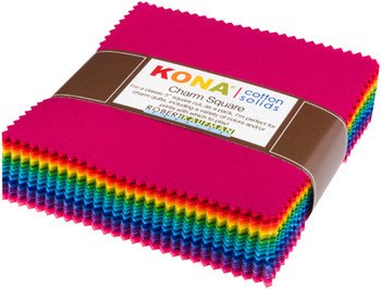 Kona cotton bright 101 palette charm square 101 5-inch …