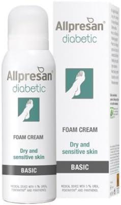 GlucoRx Allpresan Diabetic Foot Foam Cream 300ml for Dry Skin Care