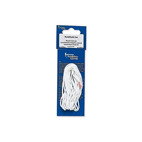 Glorex 6 8621 2 Candle Wicks Size 09, 3 m, White, 9