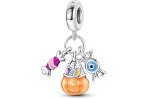 TCZNAF Halloween Fashion Charms for Bracelets and Necklace Pendant Bead Charm Jewelry Present for Women Family Friends