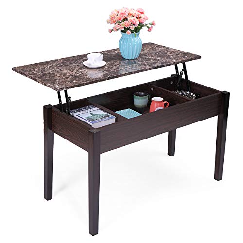 Buy LAZYMOON Lift Top Faux Marble Coffee Table Modern Furniture w