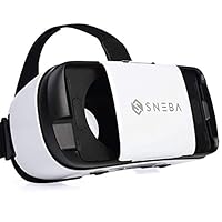 Virtual Reality Headset Glasses - Universal Adjustable VR Headset Goggles for 3D Video Movies Games for Apple iPhone Samsung Huwei HTC etc - White