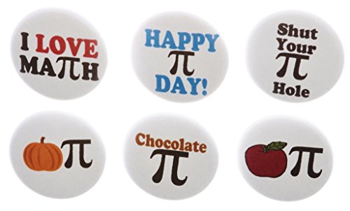 Set 6 Funny Humor Cute Pi Math Symbol Sign 1.25