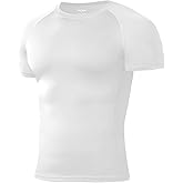 Niksa Men's Compression Shirts, Compression Shirts for Men Short Sleeve Athletic, Quick Dry Workout T Shirts Base Undershirt