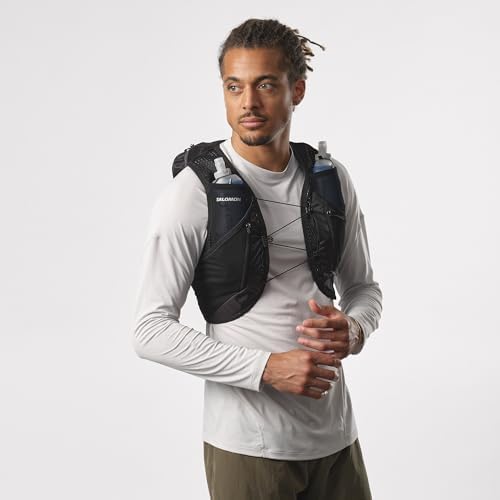 Active Skin 12 Unisex Running Vest Hiking Trail With Flasks Included, 12L, Easy Hydration, Precision Fit, and Optimized Storage