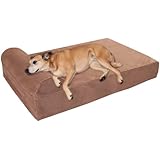 Big Barker 7" Orthopedic Dog Bed with Pillow-Top (Headrest Edition) | Dog Beds Made for Large, Extra Large &amp; XXL Size Dog Breeds | Removable Durable Microfiber Cover | Made in USA