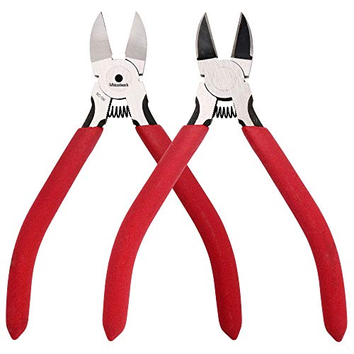 Whizzotech Wire Cutter Diagonal Cutting Pliers Micro Flush cut Side cutters, 5 Inch