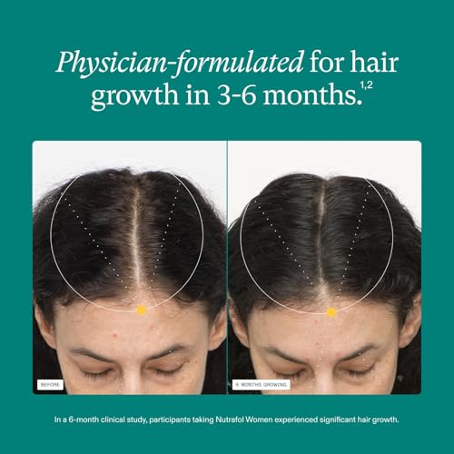 Nutrafol Women's Hair Growth Supplements, Ages 18-44, Clinically Tested for Visibly Thicker and Stronger Hair, Dermatologist Recommended - 1 Month Supply