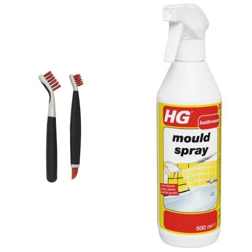 OXO Good Grips 1285700UK Deep Clean Brush Set with HG Mould Spray