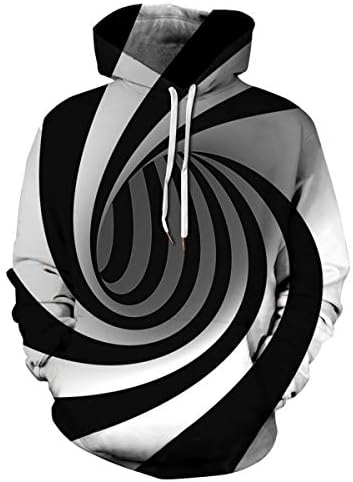 Mosszra Woman Punk Art Design Style Print Pocket Sweatshirt Long Sleeves Hoodies