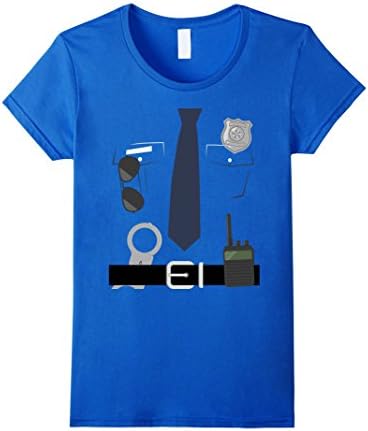 Womens Police Officer Costume for Adults and Kids - Easy Halloween Large Royal Blue