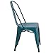 Flash Furniture Commercial Grade Distressed Kelly Blue-Teal Metal Indoor-Outdoor Stackable Chair