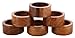 Shalinindia Handcrafted Table Dinner Decorations Wooden Napkin Rings Set of 6 for Party Decor