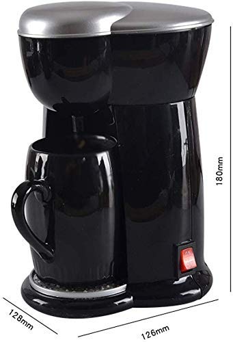 YAeele Kaffee-Maschine, Einzel Kaffeemaschine-Leistung: 300 Watt, 140 ml Wassertank, waschbar Tropfschale, Aktivschaum… – Bild 3
