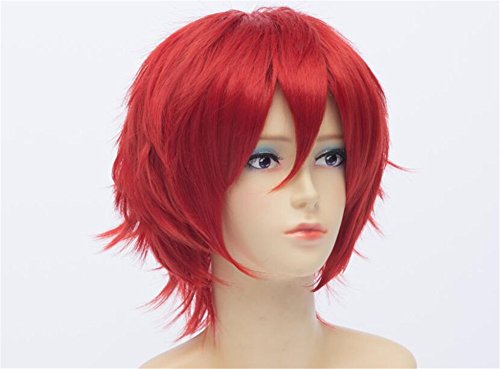 COSPLAZA Cosplay Wig Short Red Halloween Party Hair Boy Anime Synthetic Wigs - Image 4