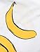 Allegra K Lady Round Neck Bananas Prints Funny T-Shirts White M