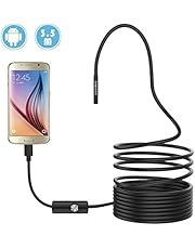 WiFi Endoscopio Pancellent Wireless Borescopio 2.0 Mega Pixels HD Inspection Camera Rigid Snake Cable (5 Metes) for IOS iPhone Android