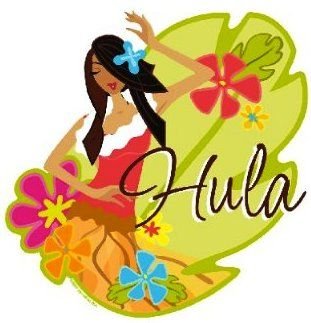 1/8 Sheet ~ Hawaiian Luau Hula Girl ~ Edible Image Cake/Cupcake Topper!!!