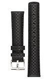 Signature Carbon watch band. Replacement watch strap. Genuine leather