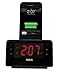 RCA Dual Alarm Clock iPod Charging Station with Digital FM Radio Tuner, Large LED Display, Flexible 30-pin iPod Docking Connector, Sleep Timer, Two Speaker Stereo Sound and a Built-In 3.5mm Auxiliary
