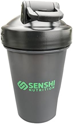BPA Free Senshi Shaker for BHB Powder, MCT Oil Powder, Greens Powder, Protein Shakes, Sports Drinks and other Mixed Drinks(20 oz, Black)