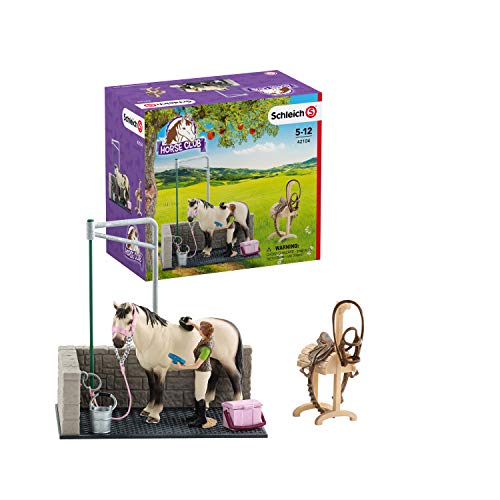 Schleich Horse Club, 11Piece Playset, Horse Toys for Girls and Boys 512 years old Horse Wash