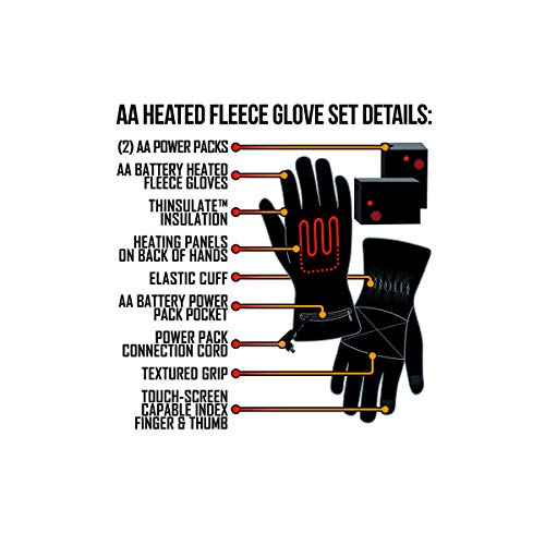 ActionHeat Heated Fleece Gloves - Image 4
