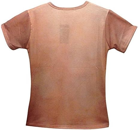 Voglee Men Funny Muscle Tee shirt Undershirt 3D Print Short Sleeve T-Shirts Costume