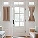 NICETOWN Blackout French Door Curtain - Energy Efficient Blackout Sidelight Panel Short Curtain Blind for Patio Door/Glass Door (1 Piece, W25 x L40 inches, Cappuccino)