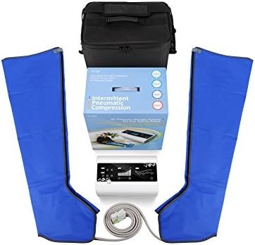 Compression Recovery Boots,Leg Massage Air Recovery with Full Massage Boots, Calf Thigh Foot Massage, Pump, and Case,Remote -Control,6 Chambers with 6 Modes 6 Intensities （Medium）