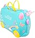 Trunki Ride-On Kids Suitcase | Tow-Along Toddler Luggage | Carry-On Cute Bag with Wheels | Kids Luggage and Airplane Travel Essentials: Una Unicorn Turquoise