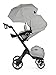 Stokke Black V5 / Chassis With Complete Stroller Seat, Parasol and Cup Holder, Grey Melange