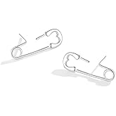 SLUYNZ 925 Sterling Silver Safety Pin Stud Earrings for Women Teens Paper Clip Earrings Punk Earrings Cute Stud Earrings