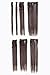 SWACC Women 22 Inches Straight Full Head 7 Separate Pieces Heat Resistance Synthetic Hair Clip in Hair Extensions (Chestnut Brown-6#)