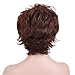 BLONDE UNICORN Short Hair Wigs for Women with Bangs Natural Human Hair Wig (Auburn)