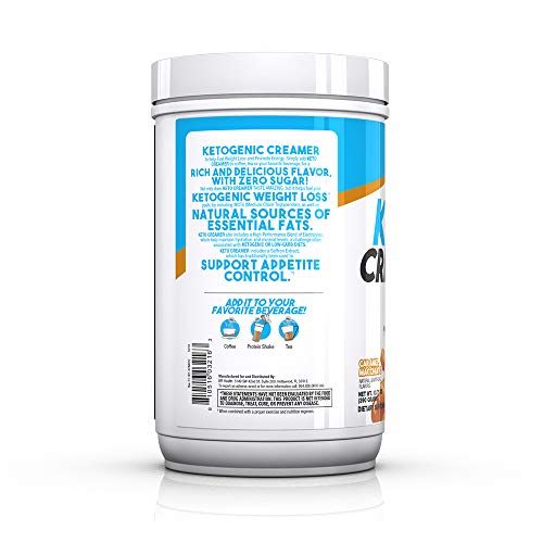 BPI Sports Keto Creamer - Ketogenic Coffee Creamer - Electrolytes, MCTS, 10g Healthy Fats - Supports Ketosis, Energy, Appetite Control - for Men & Women - Caramel Macchiato - 15 Servings - Thumbnail 2