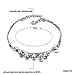 MoAndy Jewellery Platinum Plated Women's Fashion Ankle-Bracelets Bells Extendable Chain Silvery
