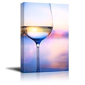 White Wine on The Summer Sea Background Wall Decor