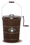 White Mountain PBWMIMH612-SHP Appalachian Series Wooden Bucket 6-Quart Hand Cranked Ice Cream Maker