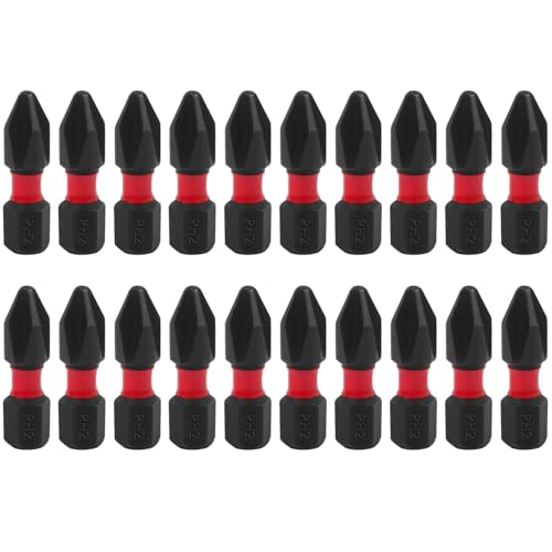 PAYA TOOLS Lot de 20 embouts de tournevis cruciformes PH2-25 mm avec étui de rangement