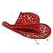 Crocheted Red Western Toyo Cowgirl Hat
