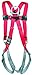 3M Protecta PRO 1191201 Vest Style Harness with Back D-Ring, Pass Thru Legs, 420  lb. Capacity, Medium/Large, Red/Gray