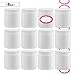 Pack of 12-8 Ounce All-Purpose White Jars with Lids & Labels - Refillable BPA-Free Plastic Pots - Large Empty Round Slime Jars - Cosmetic Containers for Body Butter, Bath Sugar & Salt Scrubs