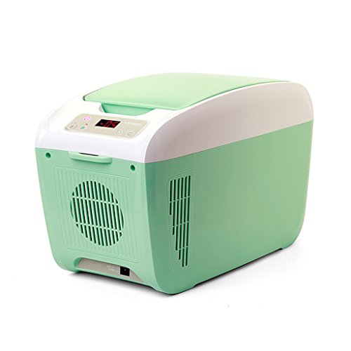 Click Here to See More Images YI HOME- 8L Car Refrigerator Mini Portable Household Small Electronic Freezer Fast Dual-Core Refrigeration Heating Travel 12V Green